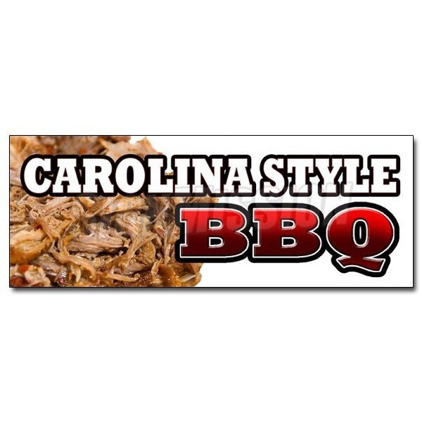 CAROLINA STYLEBBQ DECAL sticker beef brisket ribs pork barbque open, D-36 Carolina Style BBQ